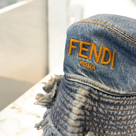 Fendi Denim Bucket Hat - Picture 3 of 16